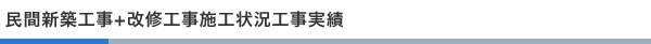 民間新築工事＋改修工事施工状況工事実績